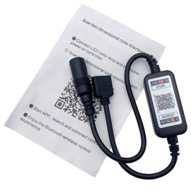 Smart Bluetooth APP RGB Controller for DC 5V 12V 24V 4pin 5050 2835 RGB LED Strip Light Wireless 4-Pin 5.5 x 2.1 mm Power Plug (DC 5-24V)