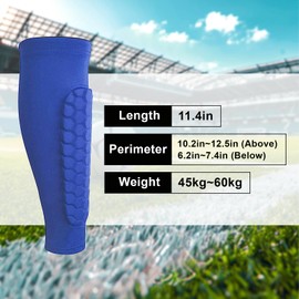 SSKHE Shin Pads for Children,Shin Guards for Boys and Girl,Shockproof Shin Defender Kids for Football,Breathable and Non-slip(1 Pair,blue)