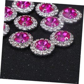 Operitacx 3sets Rhinestones Craft Crystals DIY Wedding Decorations Flatback Rhinestones for Jewelry Making (Rosy) 20pcs*3