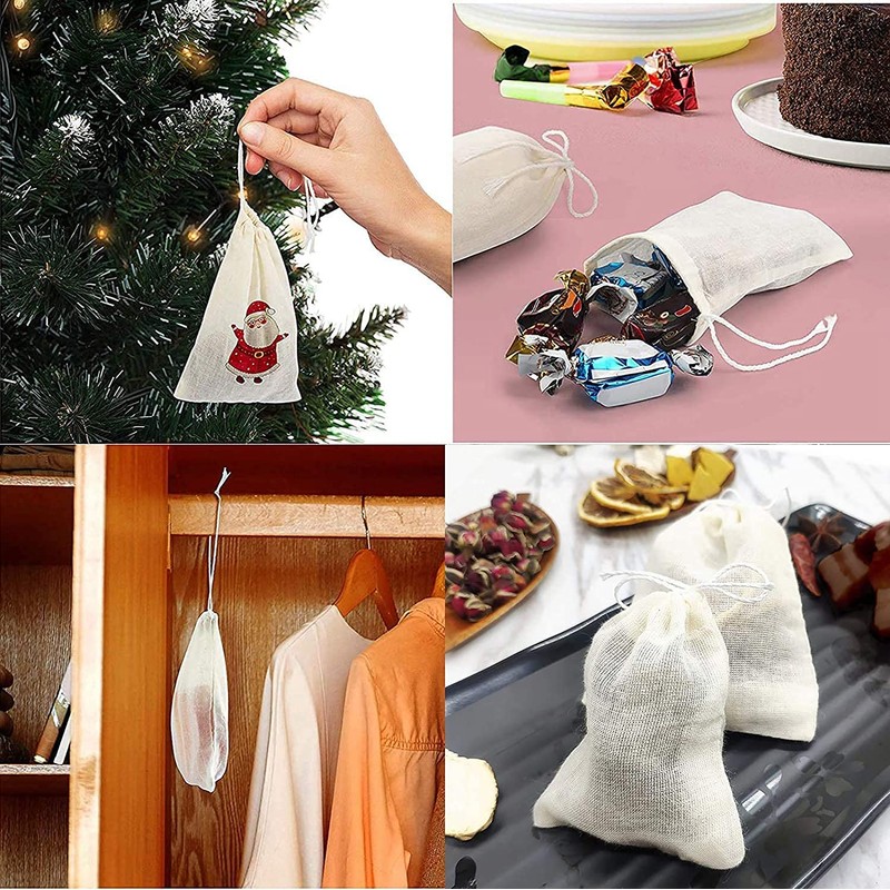 LUCKYBEE Tea Bags Disposable Empty Bags Fabric Filter with Tea