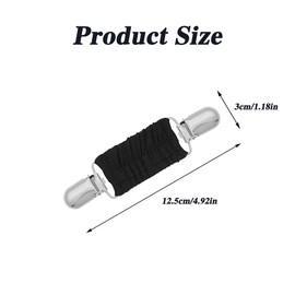 NYGHMY 3 Pieces Vintage Dress Cinch Clips Set – Non-Slip Adjustable Shawl, Sweater, Cardigan, Dress, and Shirt Brooches for Women, Includes Black, White, Grey