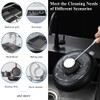 PXIRQ Stainless Steel Scrubber with 13.78" Metal Handle - Includes