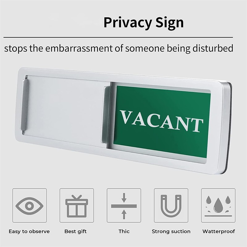 Privacy Sign 2pcs, Vacant Occupied Door Sign for Home Office