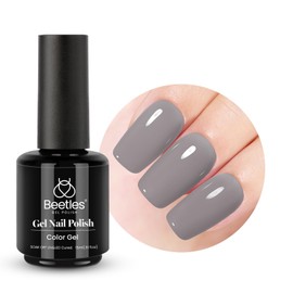 Beetles Gray Gel Nail Polish Winter Color Neutral Light Pastel Solid Grey 15 ml Soak Off LED UV Lamp DIY Manicure Decoration Nail Art Design Salon at Home Gift for Women Girls