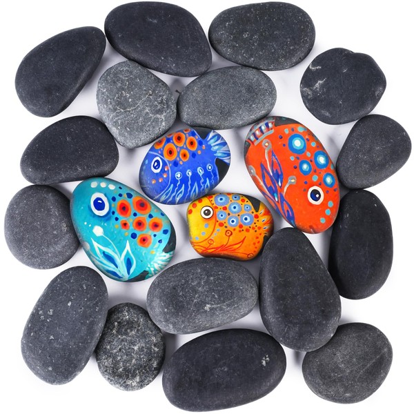 VGOODALL 20PCS Painting Rocks, River Rocks for Painting Natural Smooth