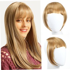 Healeved Clip In Bang Hairpiece for Women Easy Application Faux Fringe Extension Lightweight Comfortable Hair Clip for Instant Styling for Everyday Special Occasions