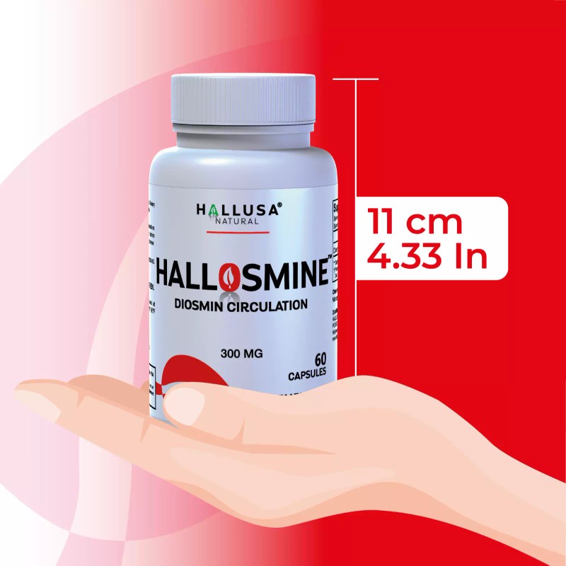 HALLUSA NATURAL HALLOSMINE 300 Mg - Circulation and Vein Support
