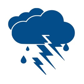 Lightning Bolt Design #3 Vinyl Decal Sticker Car Window Bumper Mug Electric Storm Cloud (5" x 5", Blue)