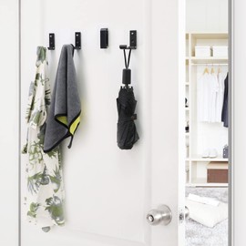 Allinside Coat Hooks, 4 Foldable Metal Coat Hooks, Modern Coat Hooks for Home Decor, Living Room, Bathroom, Bedroom