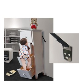 WANGCL Furniture Straps, Anti Tip Strap for Baby Proofing and Child Safety - 2 Pack of Adjustable TV and Wall Straps, Fixings to Anchor Shelves and Cabinets