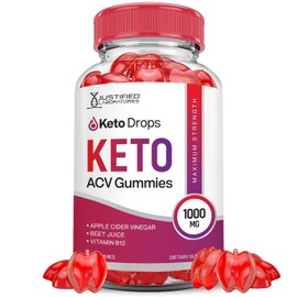 Justified Laboratories Keto Drops Keto ACV Gummies Advanced Formula 1000MG Keto Drops Keto Gummies Apple Cider Vinegar Formulated with Pomegranate Beet Juice Powder B12 Vegan Non GMO 60 Gummys