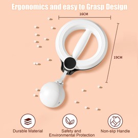 Arm Trainer for Men and Women,Arm Exercise Equipment,360° Hand Fitness Hoop,Forearm Trainer,Chest Exerciser,Home Workout Equipment and Gym Exercise Ring,Suit for Fitness Lovers and Family (White)