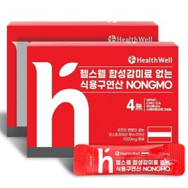 Healthwell edible citric acid without synthetic sweetener NONGMO sanitary stick packaging anhydrous citric acid 60 packets 542442 / 헬스웰 합성감미료 없는 식용구연산 NONGMO 위생스틱포장 무수구연산 60포 542442