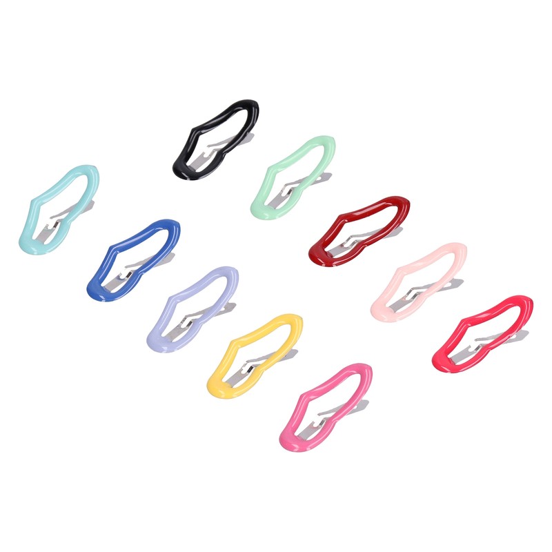 50 Pcs Little Pet Hair Clips Mini Peach Heart Hairpin