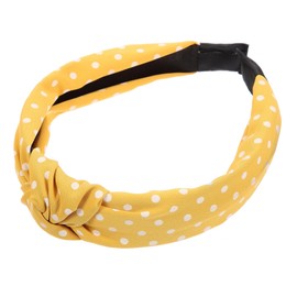 VICASKY Delicate Wide Brimmed Headband for Women Fabric Hair Hoop Yellow with Random Style Comfortable Non Slip Design for Parties Daily Wear