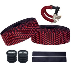 PLATTBK Bicycle Handlebar Tape Road Bike Tape Non-Slip and Shock Absorbing Handlebar Tapes for MTB and Urban Cycling (Red)