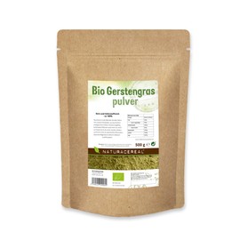 Naturacereal Naturacereal Bio Gerstengraspulver 500g - Nat1rliche Energiequelle mit Eisen, Zink & Vitamin A - Reich an Chlorophyll & Antioxidantien - Frei von Pestiziden