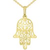 Collar con colgante de filigrana Hamsa de oro amarillo de