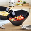 bUCLA 12 Pack Black Plastic Serving Bowls - 54 OZ