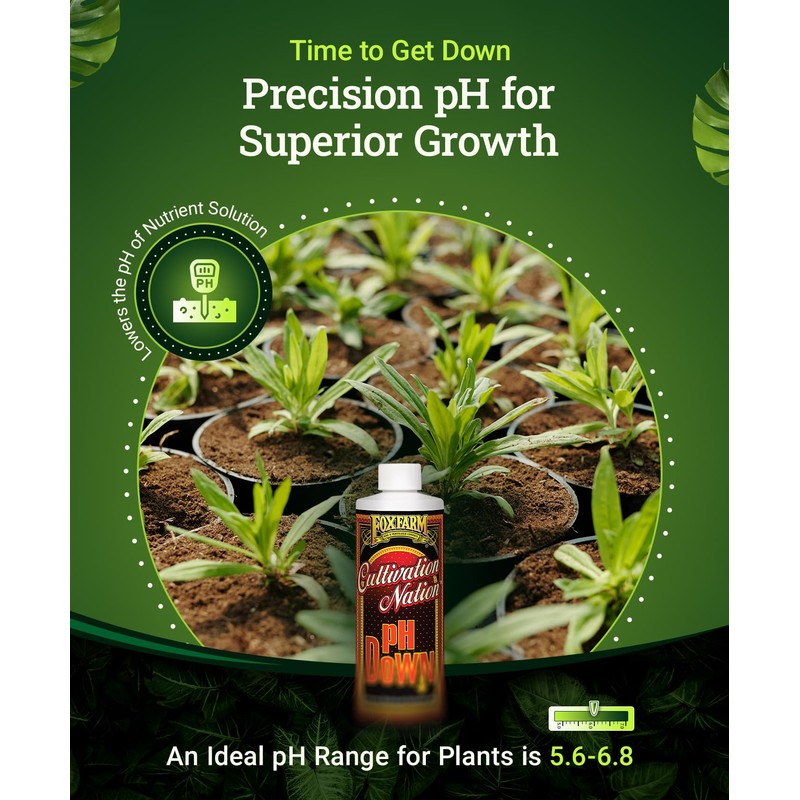 FoxFarm Cultivation Nation pH Down - Liquid Nutrient Solution Adjuster
