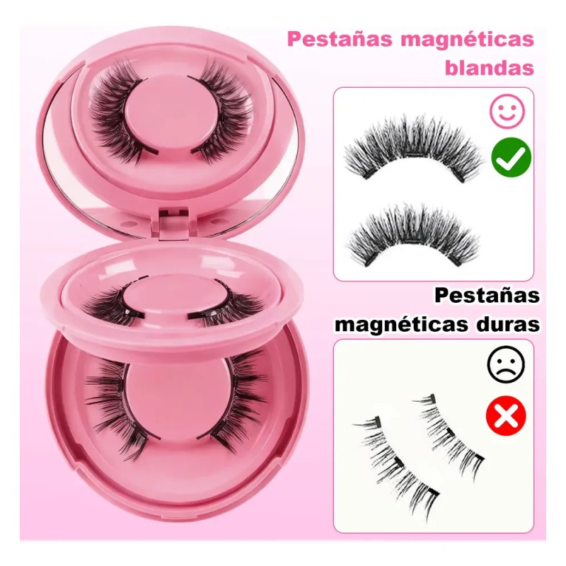 Kit De Pestañas Postizas Magnéticas Reutilizables 2 Pairs