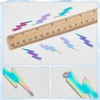 HOBBIESAY 60pcs Rainbow Color Lightning Bolt Pendants, Stainless Steel Charms