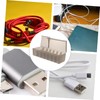 KONTONTY Plastic Cable Management Box Lid 7-Slot Cord Organizer Case