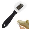 homfanseec Suede Brush for Shoes, 4-Sided, Nubuck, PP Wire, Copper-Plated,
