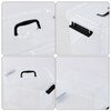 Utiao 4-Pack 10 L Plastic Latching Storage Bin, Clear Storage