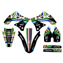 2009-2011 KX 450 F Serape Black Senge Graphics Base Kit Compatible with Kawasaki