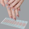 WOKOTO 1 Sheet Semi Cured Gel Nail Strips With Wood