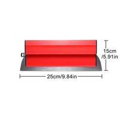ALEOHALTER Drywall Skimming Blade, Durable High Grade Skimming Drywall Smoothing Spatula Plastering Painting Finishing Trowel Wall Plastering Tools for Cement and Concrete Wall-Board (Red,size:25cm)