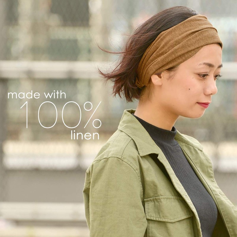 Casualbox | Linen Yoga Head Band Bandana Natural Elastic Hairband