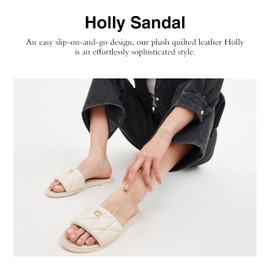 Coach Women's Holly Sandal, Chalk, 5