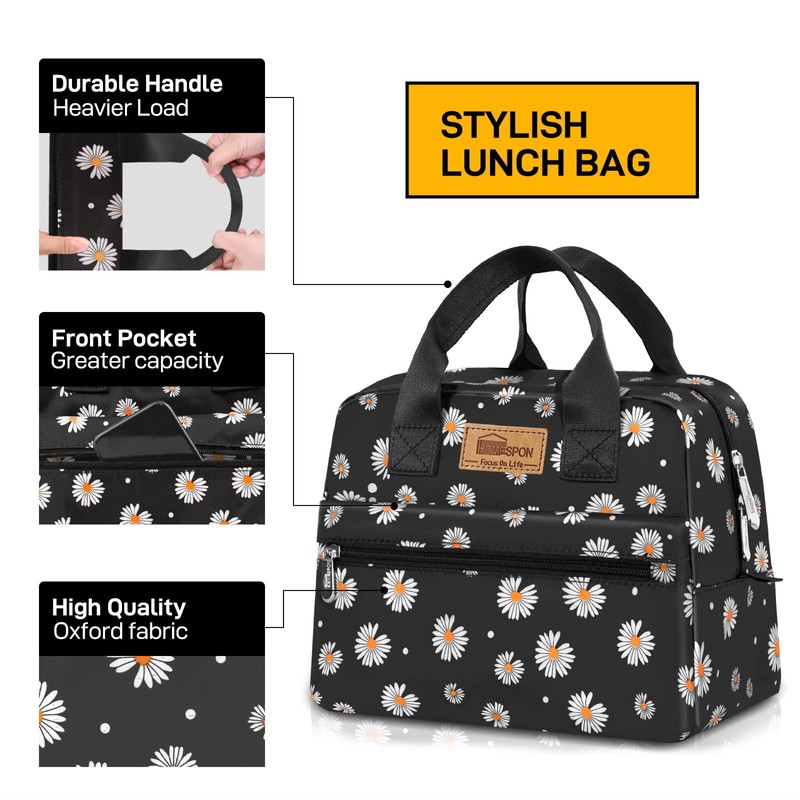 HOMESPON Insulated Lunch Bag Lunch Box Cooler Tote Box Cooler