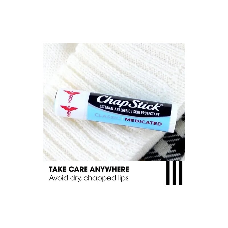 Chapstick Bálsamo Labial Medicado Clásico Y Tubo Protector D