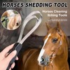 Heavy-Duty Serrated Horse Sweat Scraper | Double-Sided Grooming Tool for