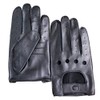 Jasmine Silk Mens Luxury Genuine Lambskin Leather driving Gloves BLACK