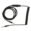 Coiled Headphone Cable Replacement Headset Sound Cord with Volume Key