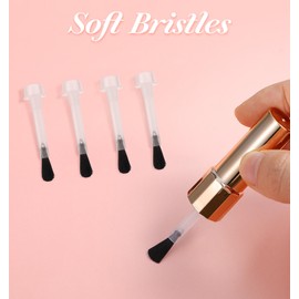 66 Pcs Nail Polish Brush Replacement, Disposable Nail Polish Brushes with Reusable Handle for Women and Girls, Makeup, Salon