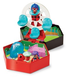 Miraculous Bandai Chibi Miracle Box Playset Amusement Park | 2 Chibi Mini Figures Included In This Box Playset Gift For Girls And Boys | Travel Toys With Water Fountain, Carousel & Ferris Wheel