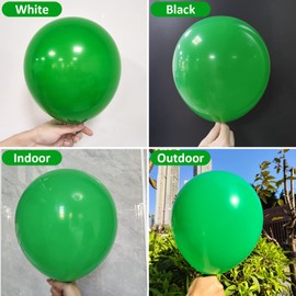 Green Balloons, 50 Pcs 12 Inch Latex Green Balloons, Matte Green Balloons for Boys Birthday Party Jungle Theme Green Wild One Safari Tropical Wedding Baby Shower Decoration
