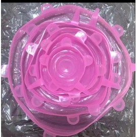 Kitchen 6 pcs / 1 Pack Stretch Lids, Food Grade, Reusable Durable Food Storage Covers