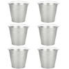 ZOFORTY 6 Pack Galvanized Bucket with Handles, Black Metal Bucket,
