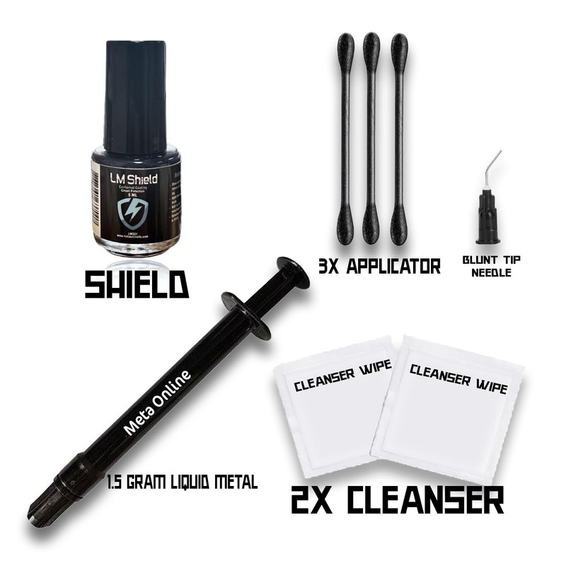 Liquid Metal Thermal Paste(1.5Gram) - 130WmK - Liquid Metal Shield(5ml)
