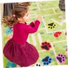Gadpiparty 36Pcs Cat Paw Carpet Markers Reusable Spots for Classroom