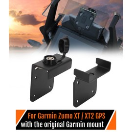 for Garmin Zumo XT / XT2 GPS with The Original Garmin Mount GPS Locking Bracket Kit - Anti Theft Security Mounting Hardware - Aluminum-Black