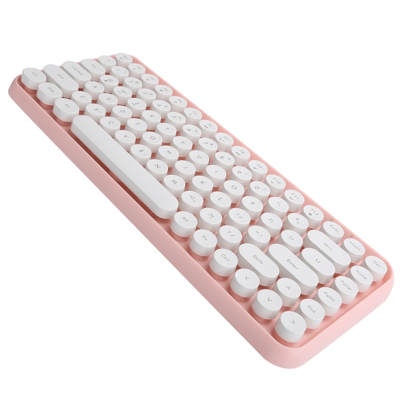 Ajazz Wireless Keyboard Bluetooth 84 Keys Retro Round Keycap Gaming