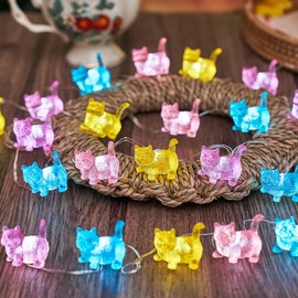 Bartlett Kitty Cat Decorative Lights for Bedroom Cute Animal Outdoor String Lights 30 LED 10ft Battery Operated Cat Gifts for Girl Pet Birthday Baby Shower Christmas Party Decoration