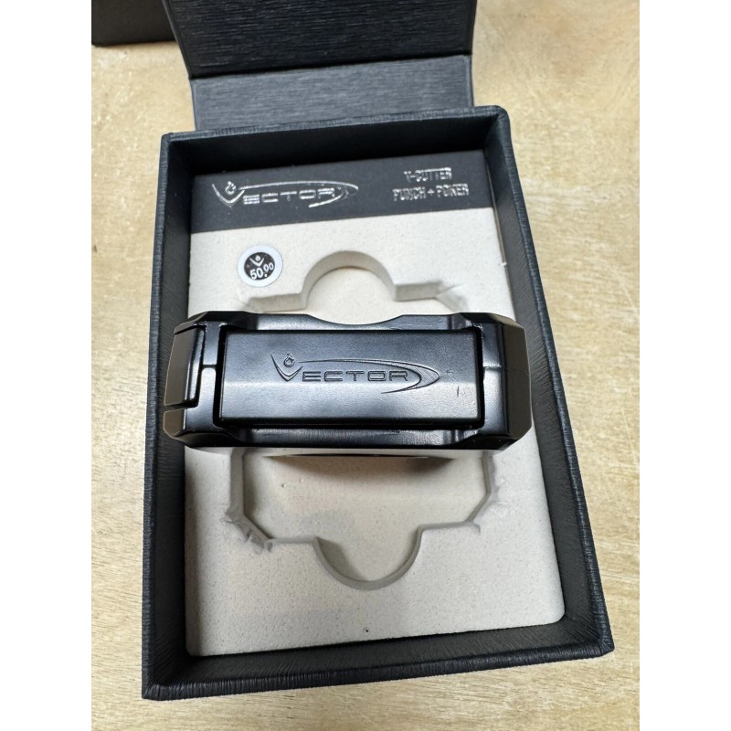 Vector VCUBE Cigar Cutter Punch V-Cut Poker and Rest -
